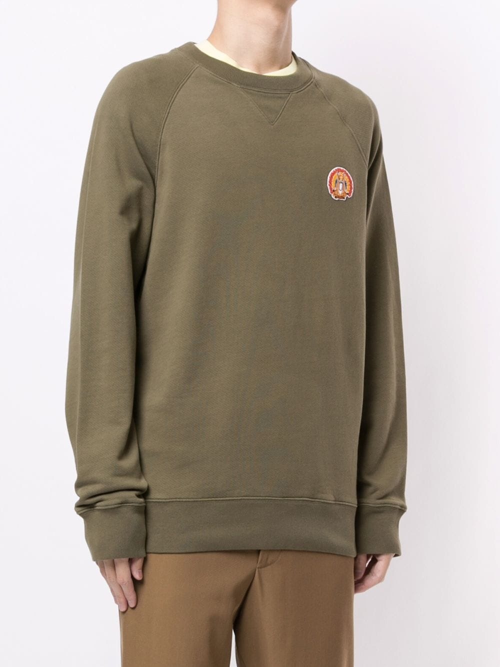 embroidered-logo cotton sweatshirt - 3