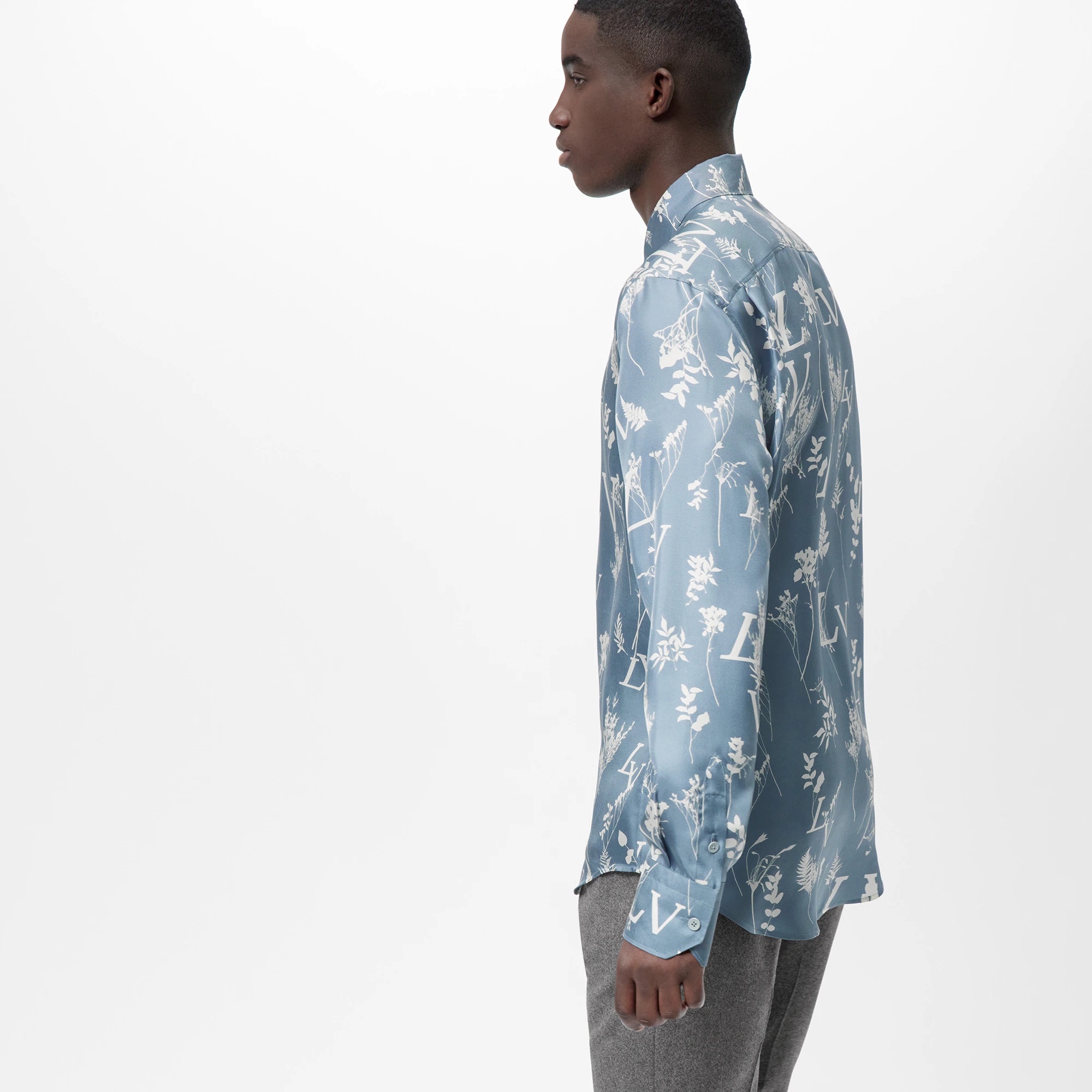 LV Printed Leaf Regular Shirt - 5