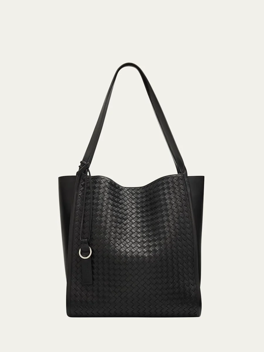 Men's Small Corriere Tote Bag in Intrecciato Leather - 1
