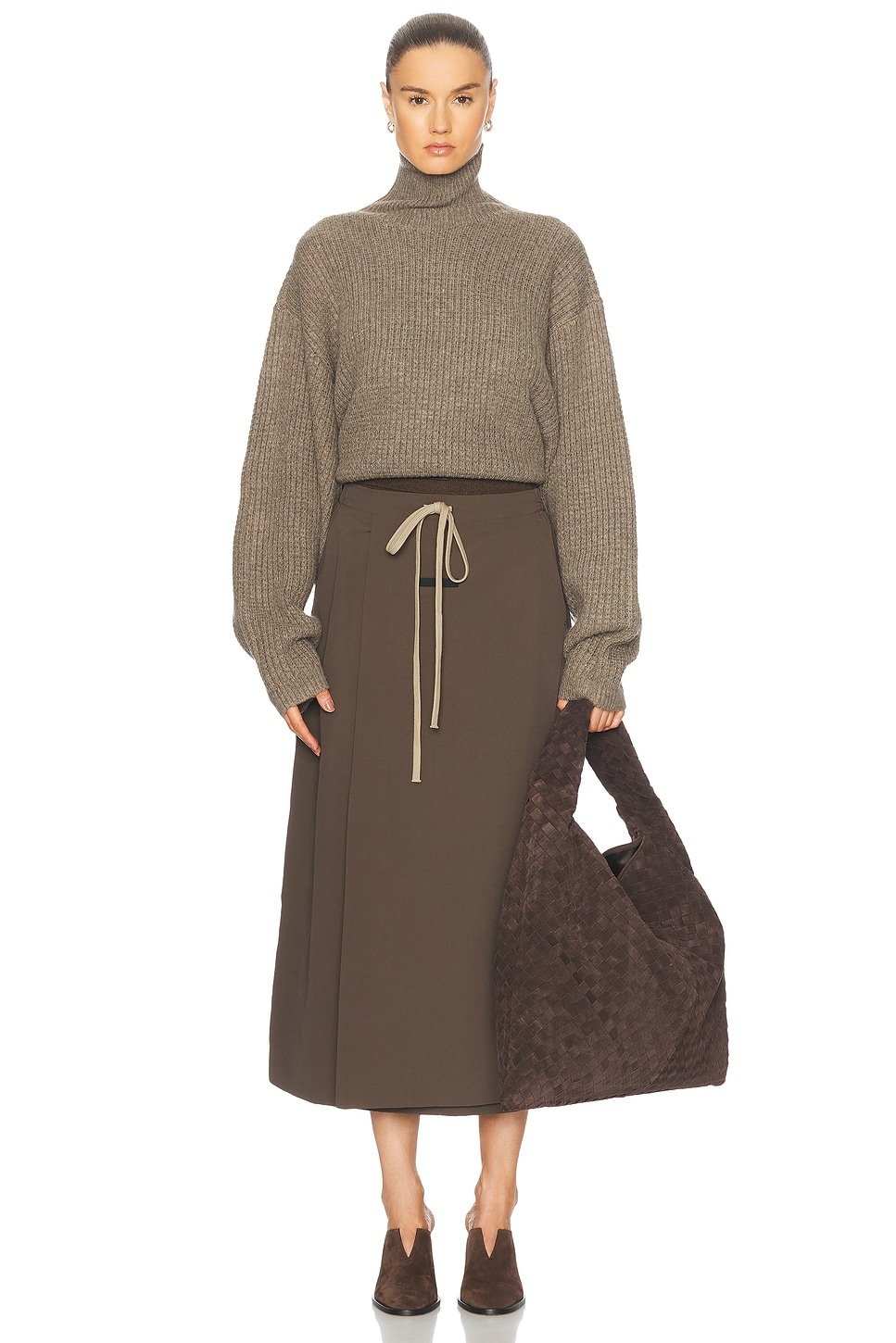 Cropped Turtleneck Sweater - 4
