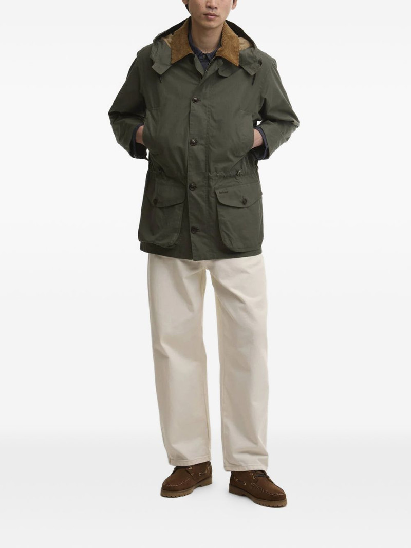 Barbour Endurance hooded corduroy-trim jacket outlook