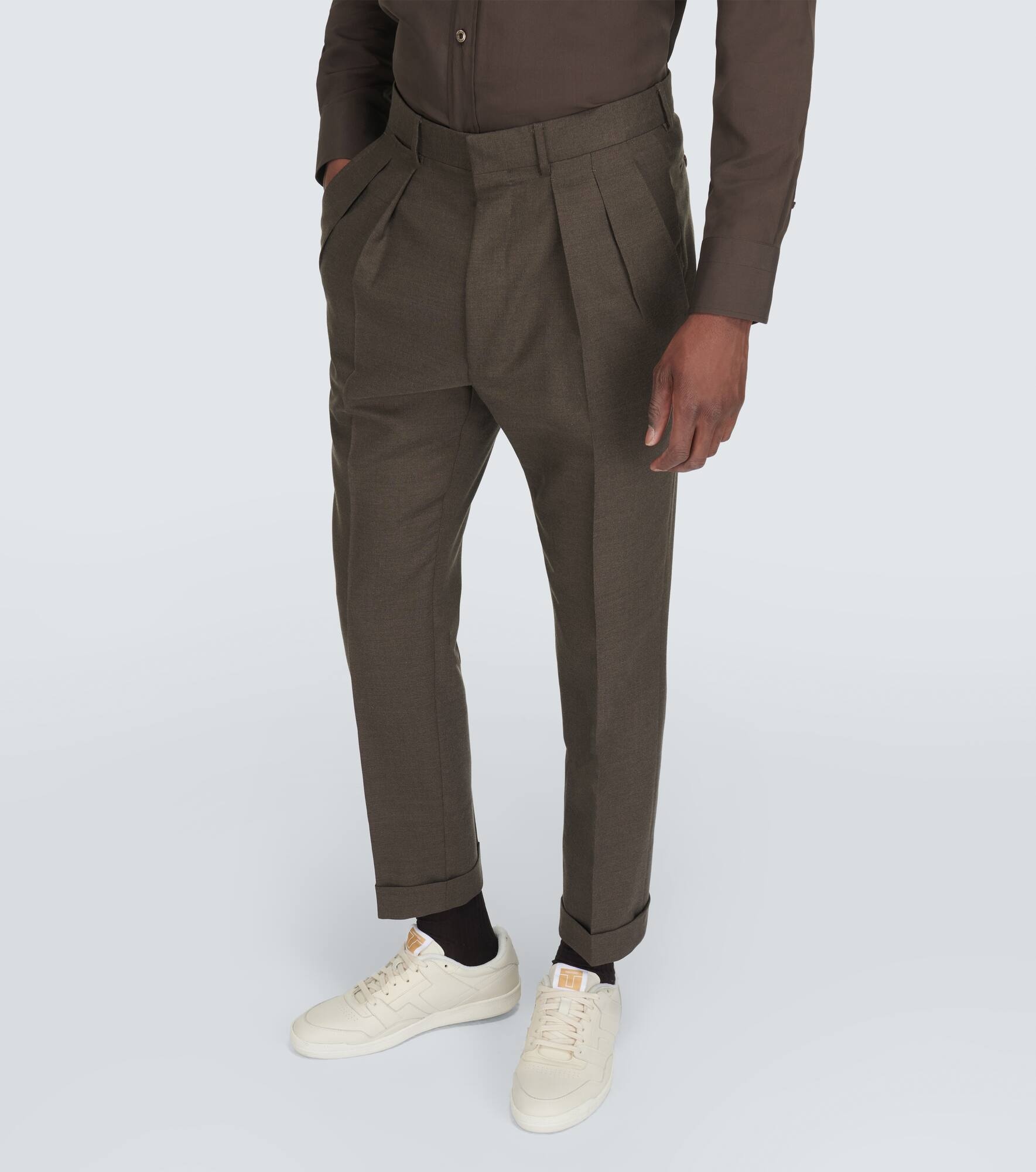 Atticus mohair, wool, and silk tapered pants - 3