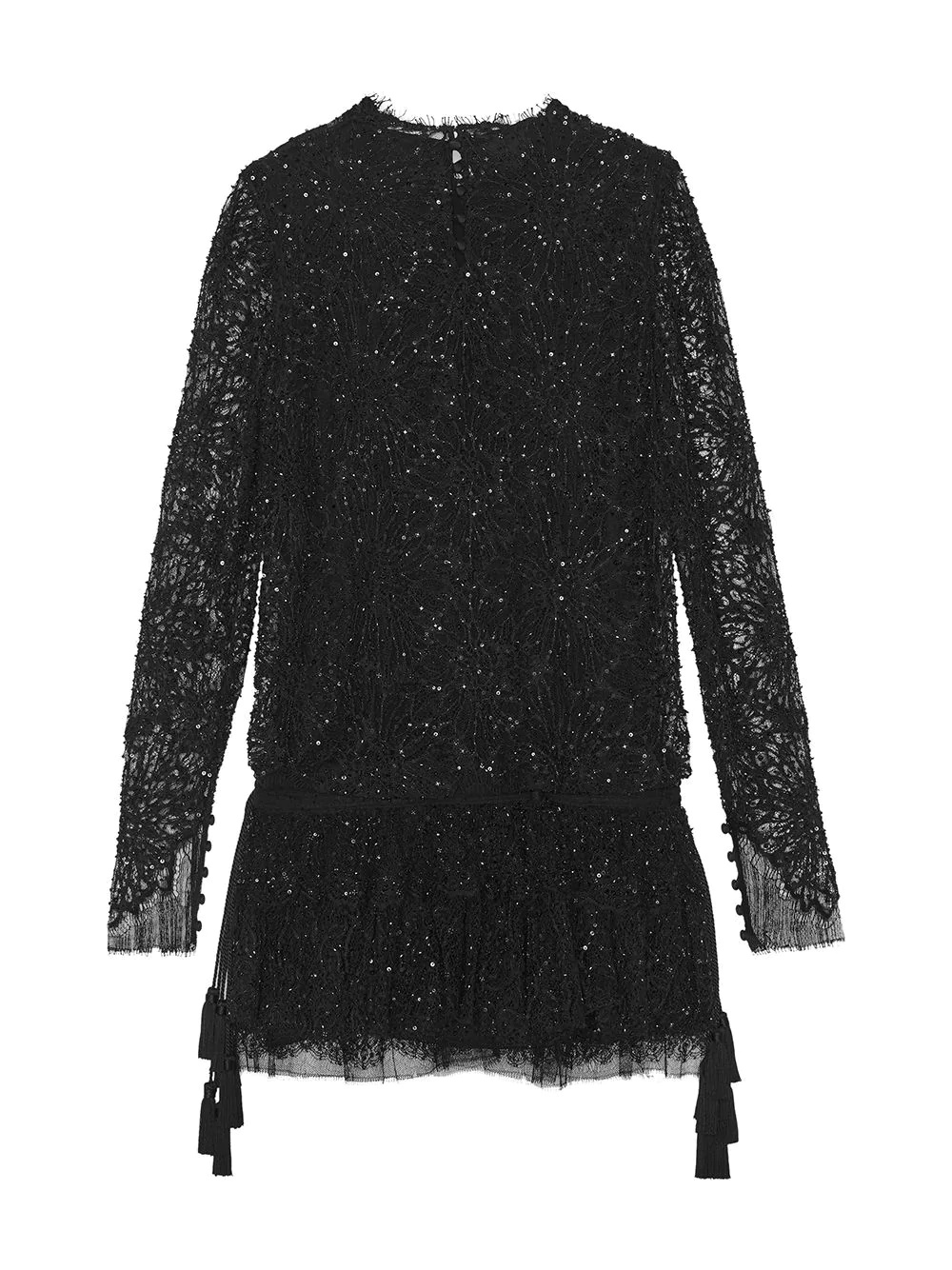 sequin-embellished lace dress - 2