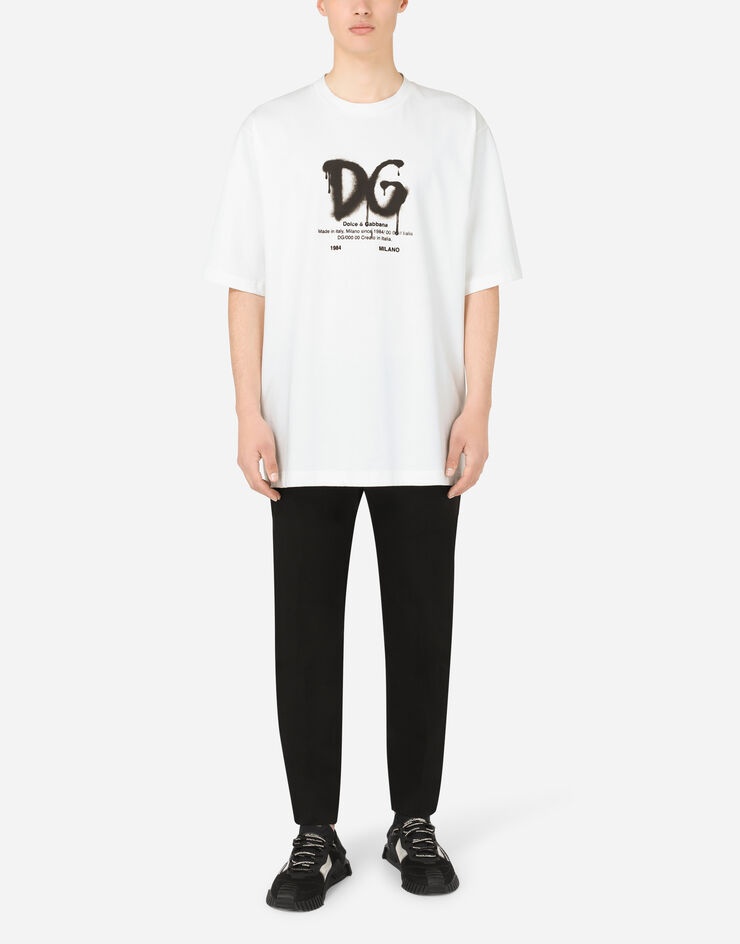 Cotton T-shirt with D&G print - 6