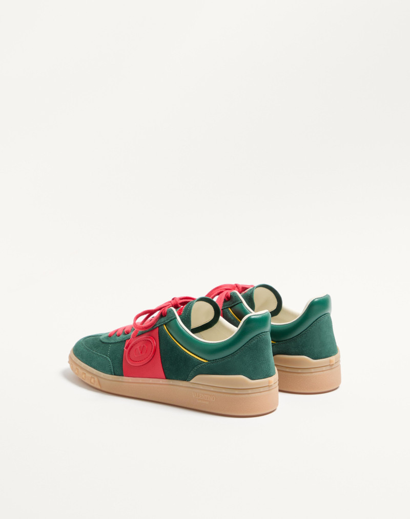 Valentino UPVILLAGE LOW TOP TRAINER IN SPLIT LEATHER AND CALFSKIN NAPPA LEATHER outlook