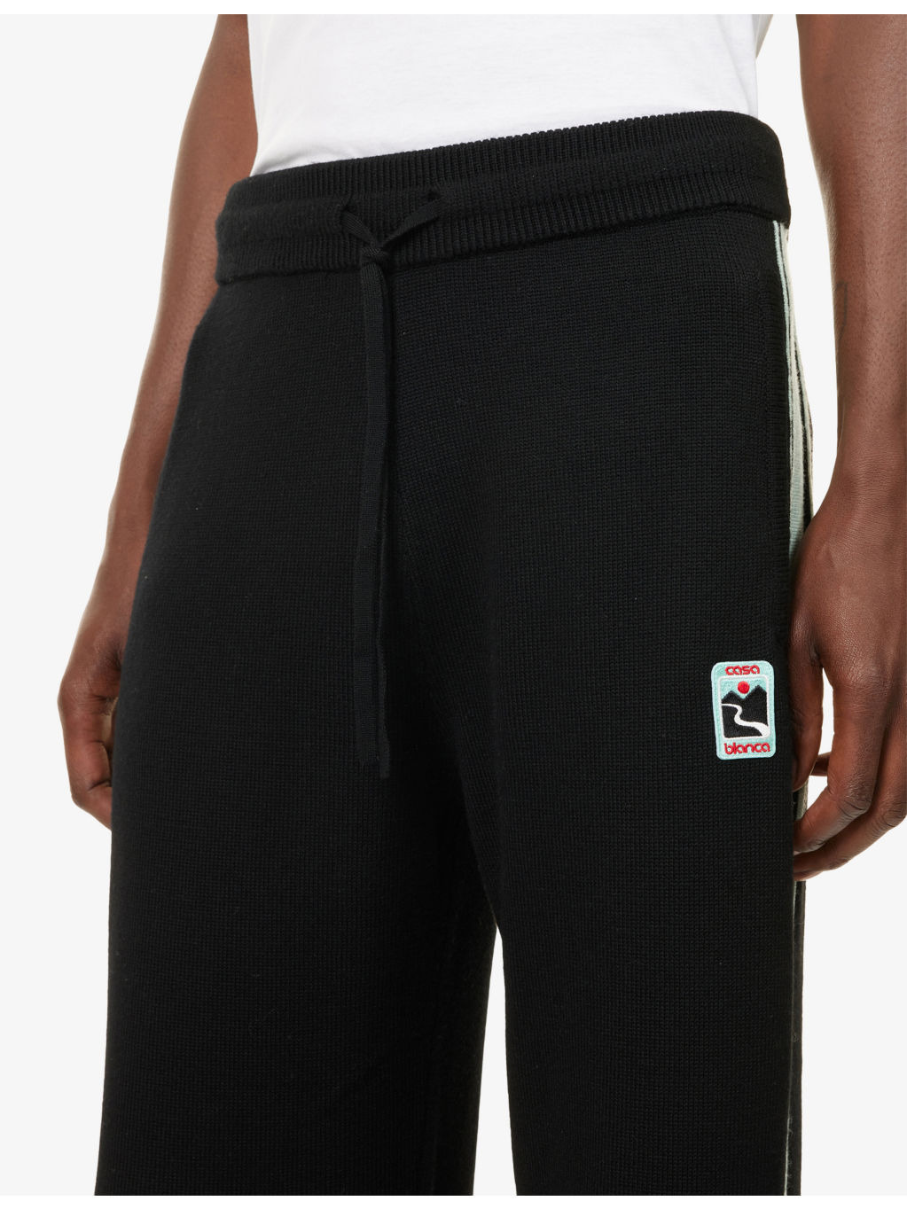 Striped Straight-Leg Wool-Knit Jogging Bottoms - 5
