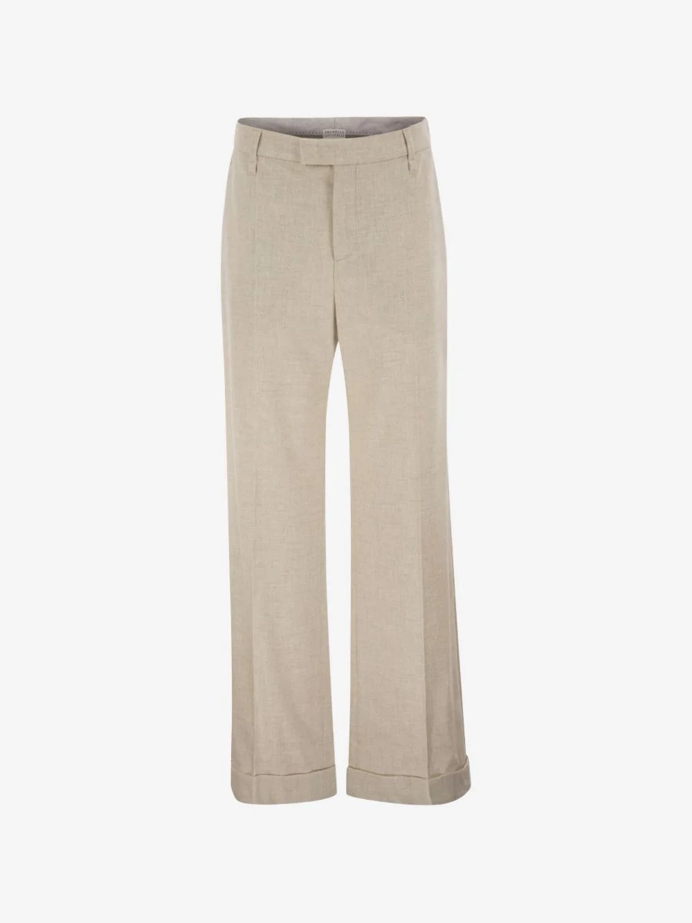 turn-up-hem tailored trousers - 1