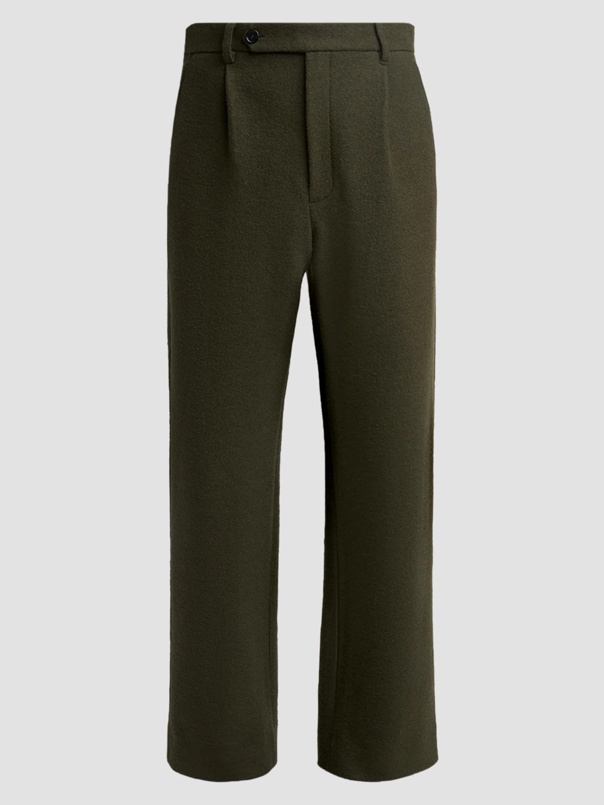 Men's Felted Wool-Blend Trousers - Beetle - 1