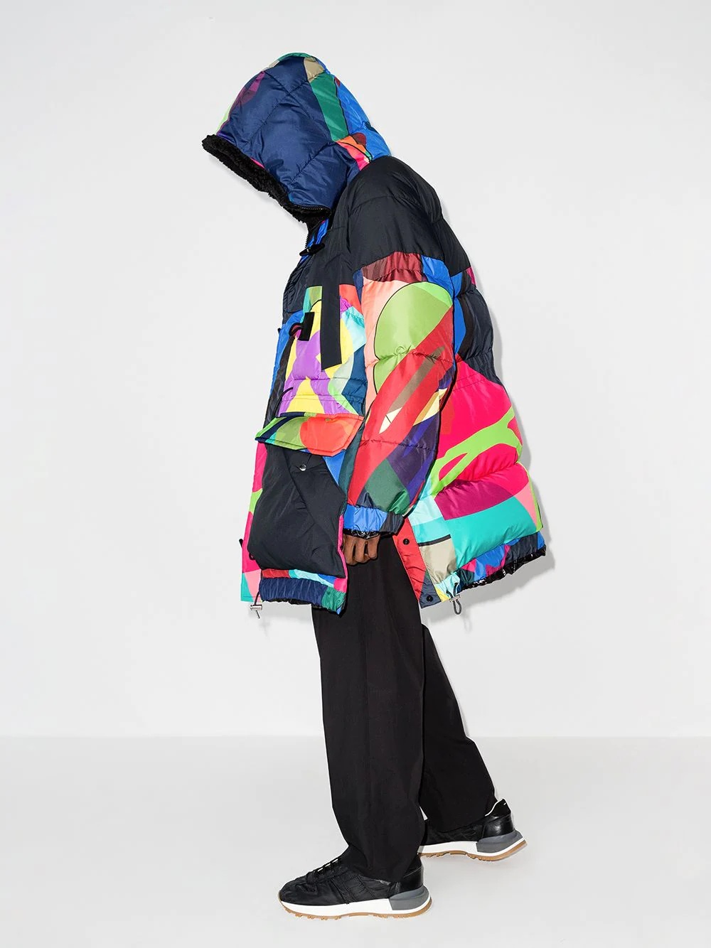 x KAWS graphic-print padded coat - 5