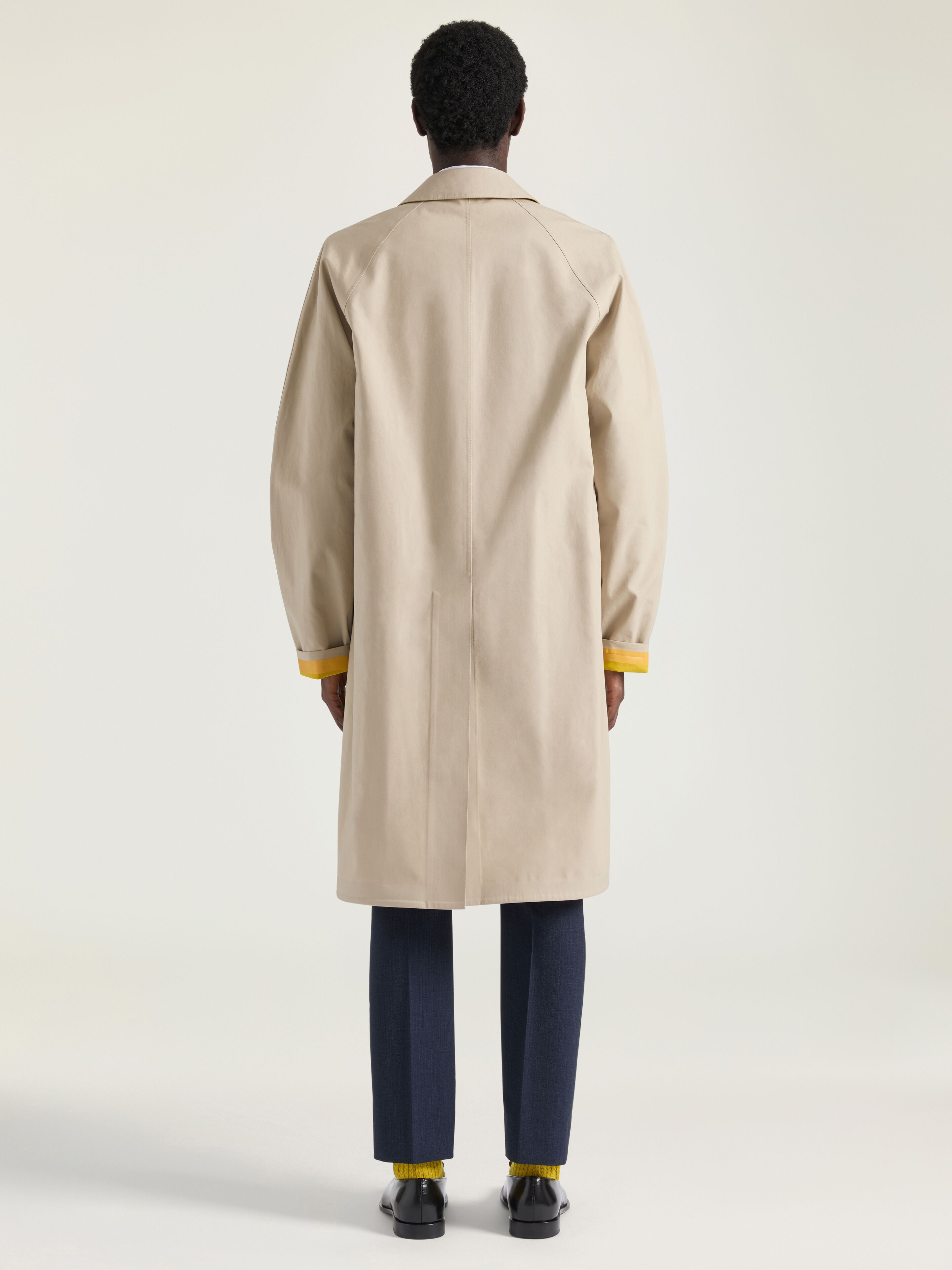 BICOLOR CAR COAT IN COTTON - 3