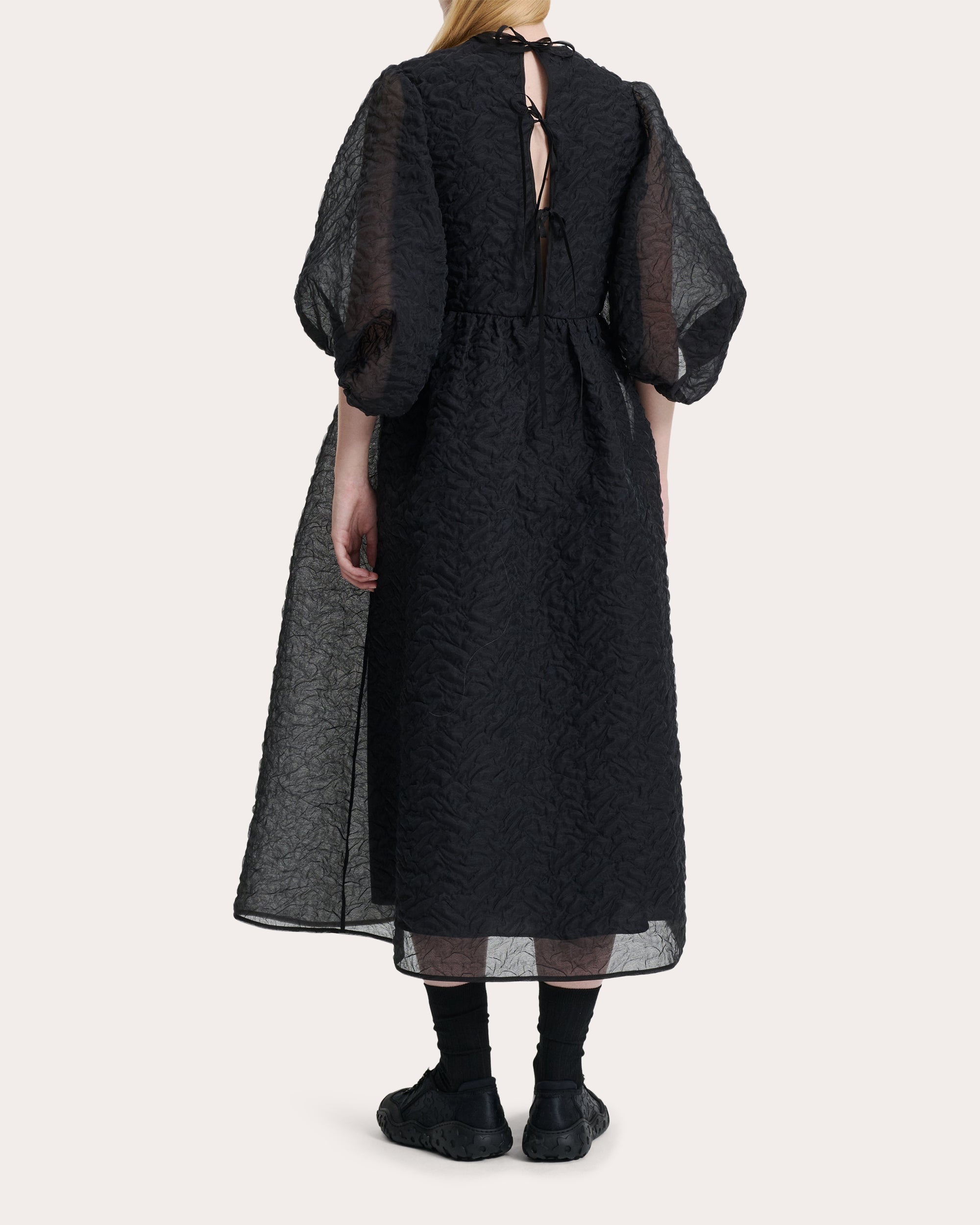 Karmen Nimbus Matelassé Gathered Midi Dress - 2