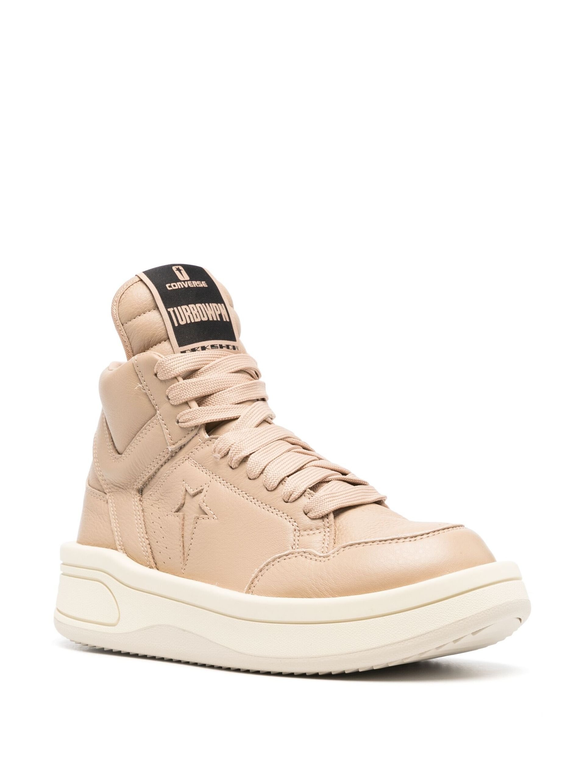 X Converse Beige High-Top Sneakers - 2