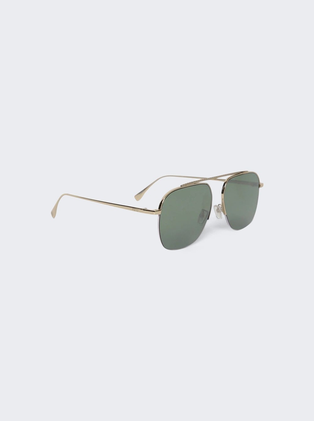 Gold With Green Mirror Sunglasses - 2