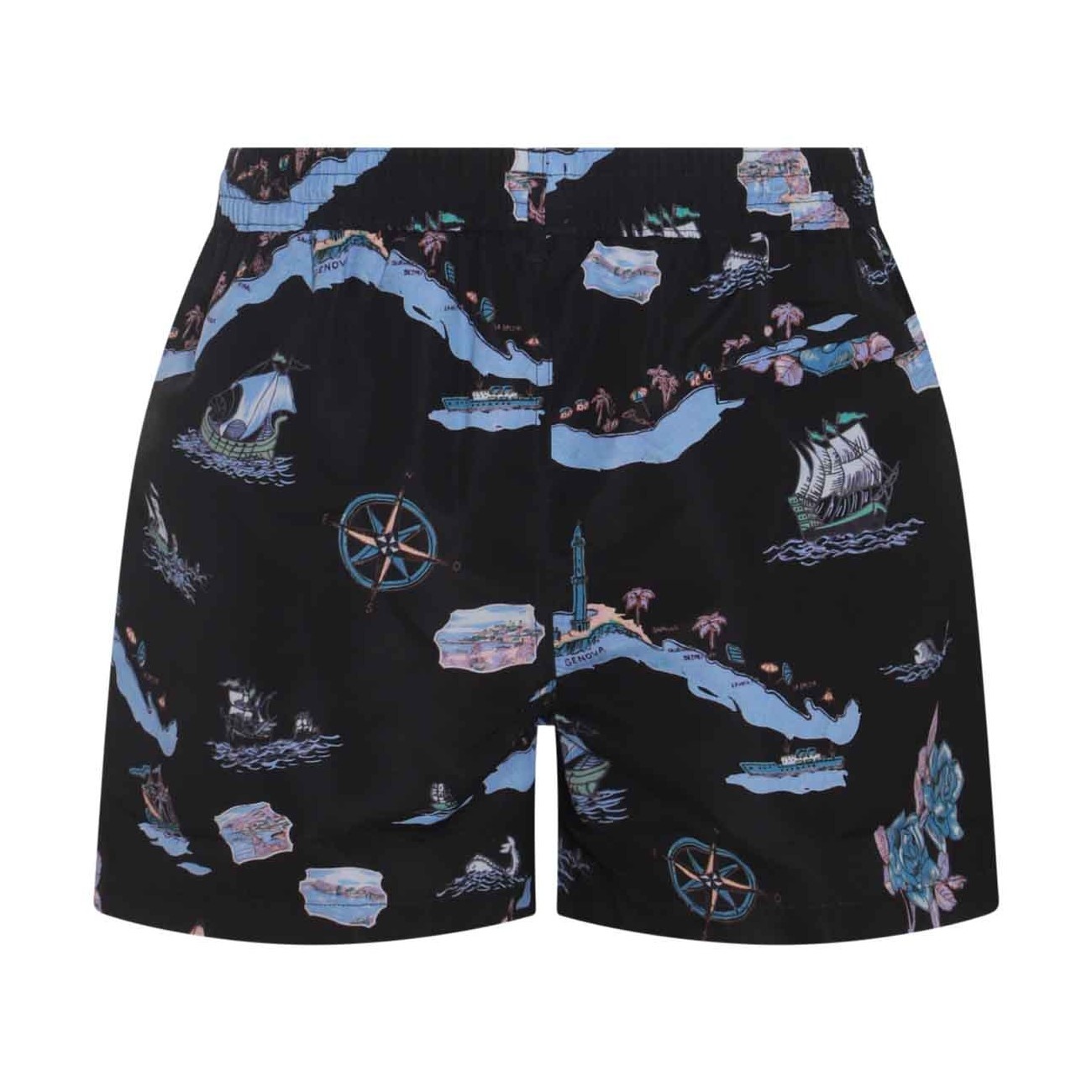 dark blue multicolour swim shorts - 2
