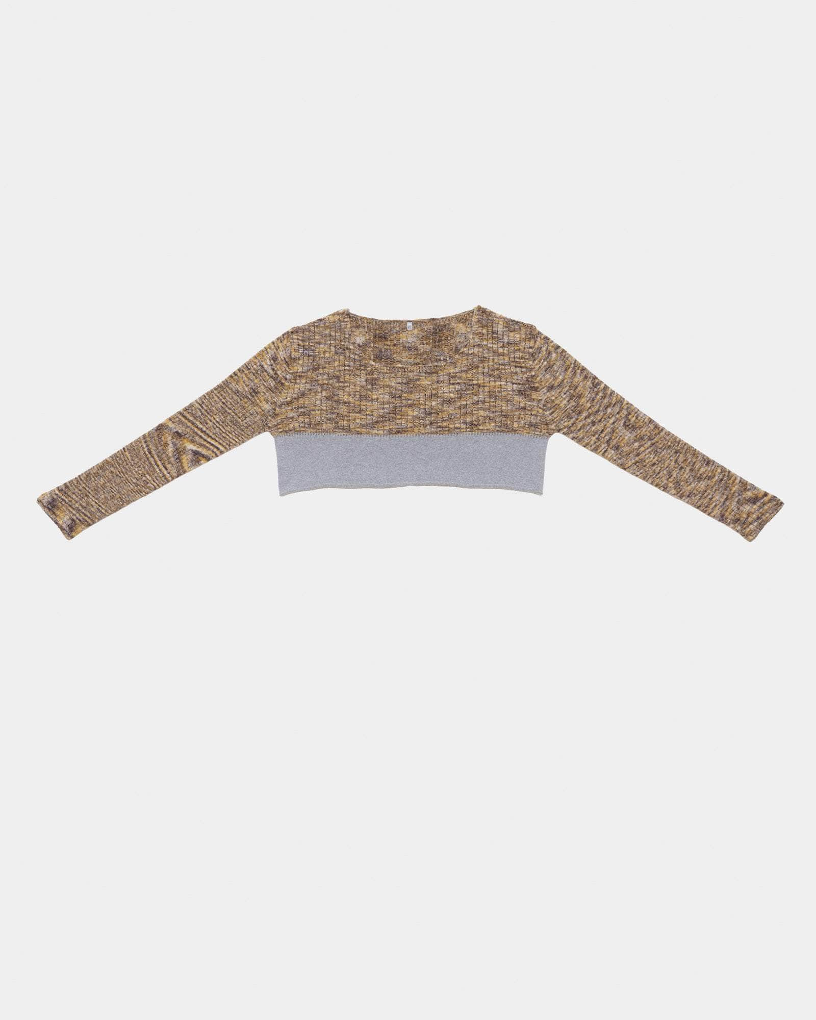 Waste Cropped Sweater - Organic Cotton Knit - 12