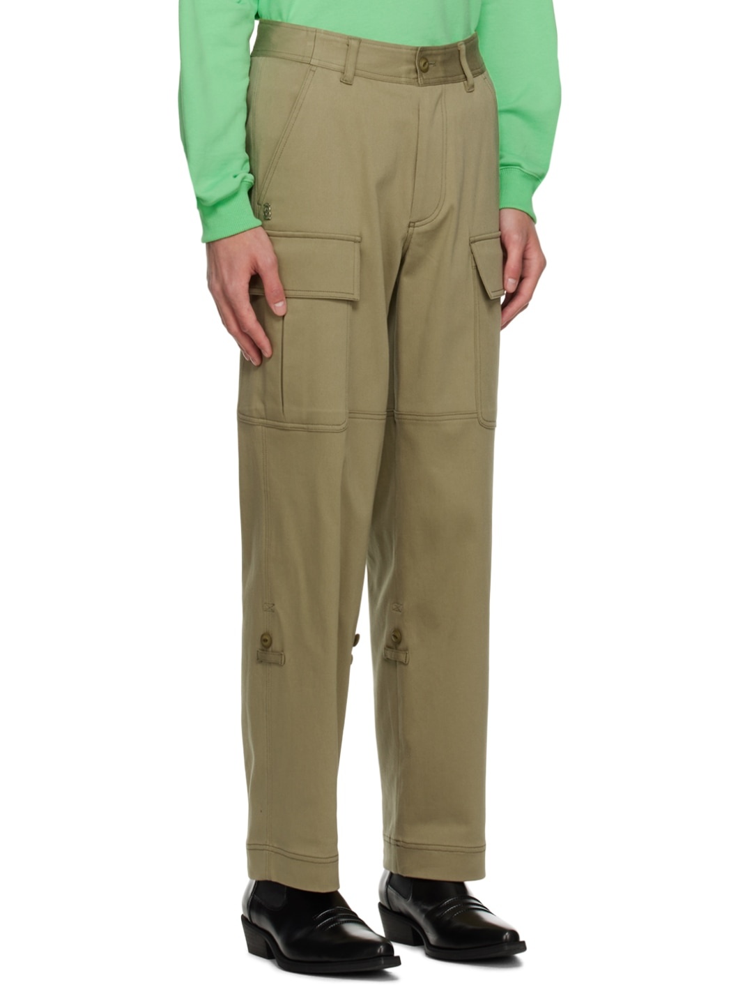 SSENSE Exclusive Khaki Paneled Cargo Pants - 2