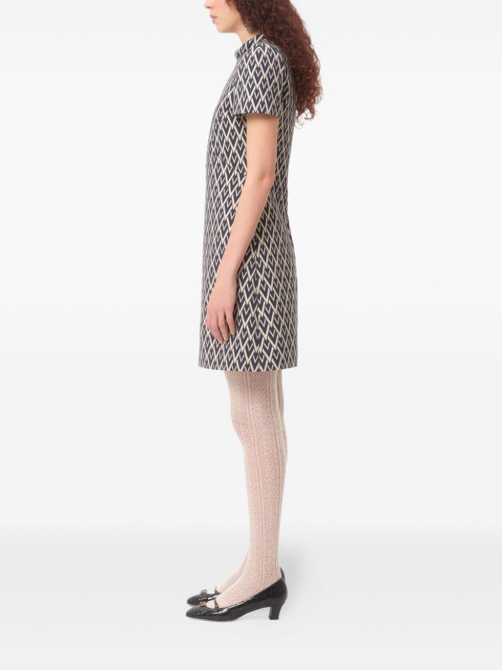 Toute la V jacquard mini dress - 3