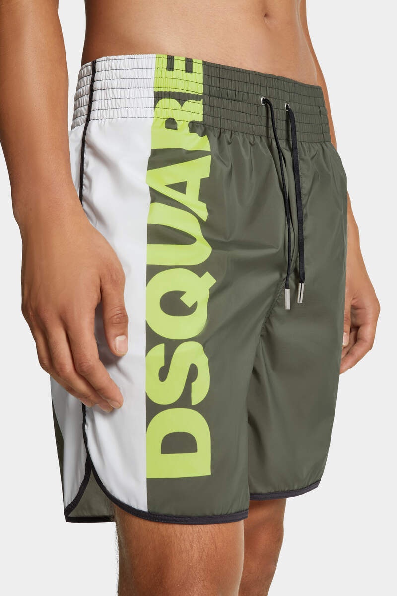 DSQUARED2 LOGO COLOUR-BLOCK MIDI SWIM BOXER - 5