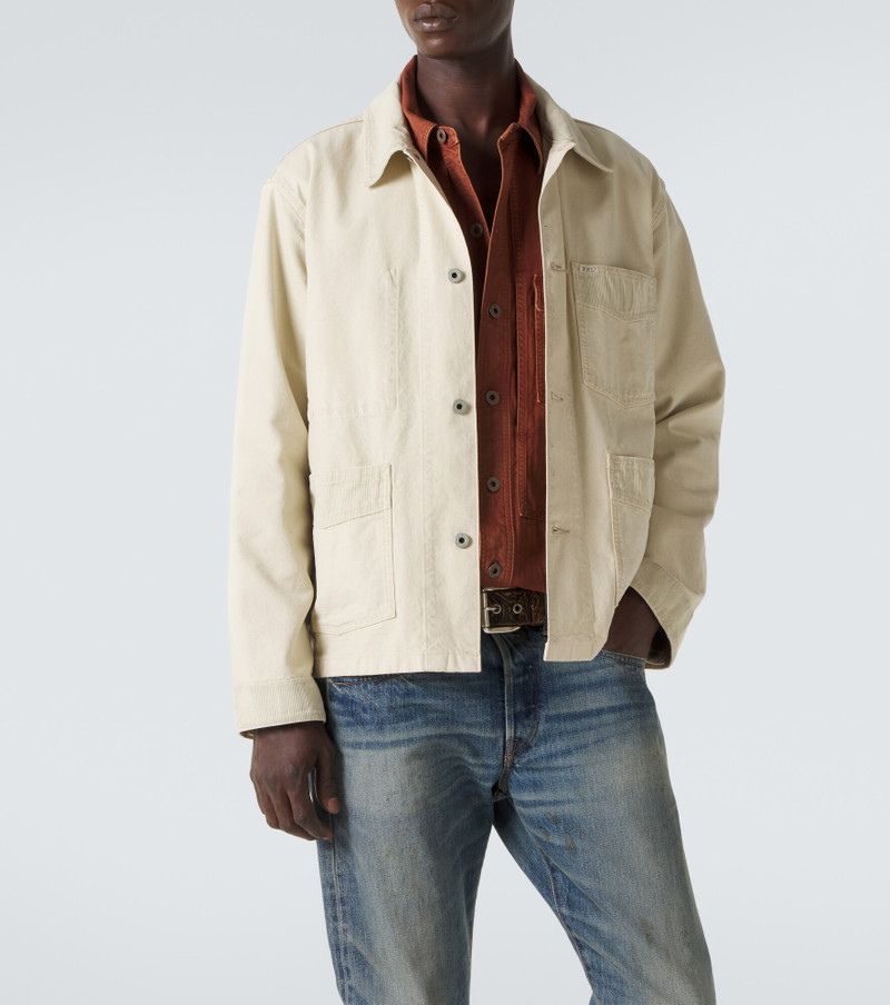 RRL by Ralph Lauren Corduroy-trimmed denim jacket outlook
