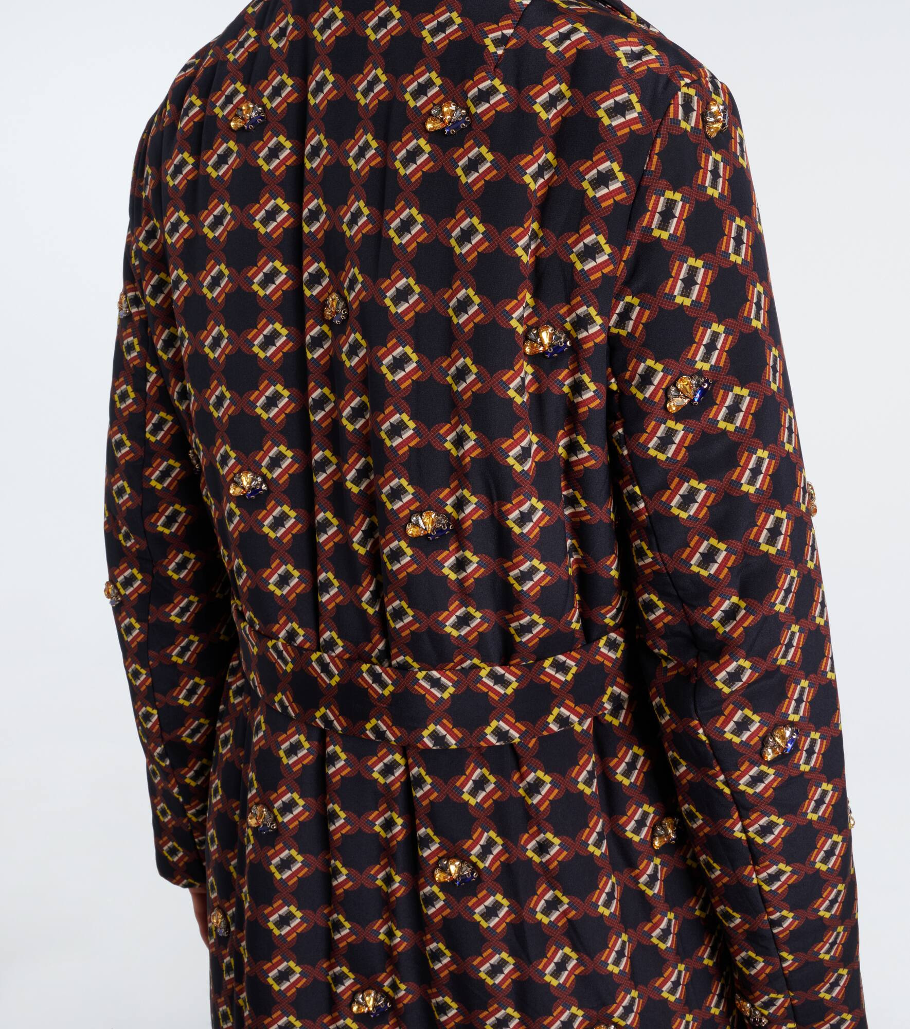 Sequined silk wrap coat - 6