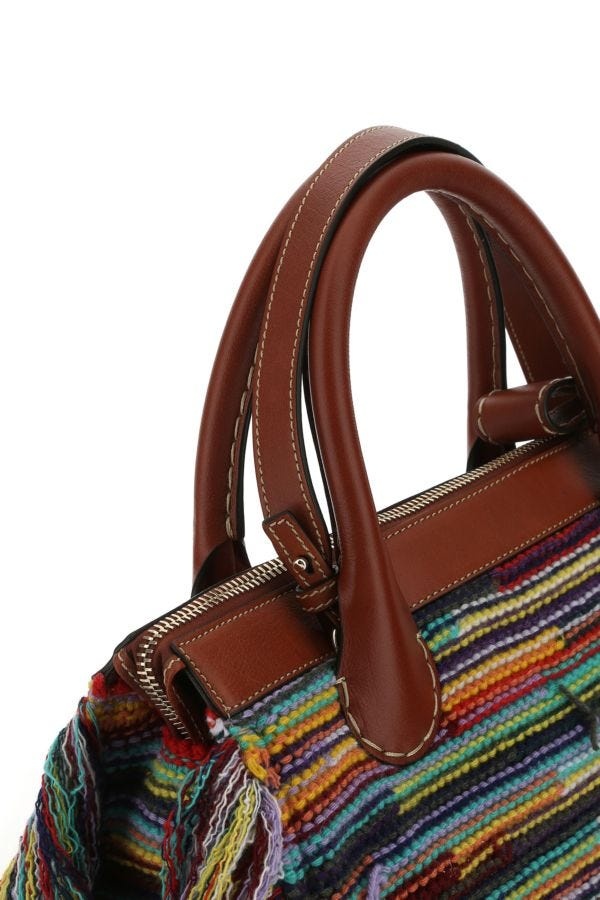 Multicolor leather and cashmere medium Edith handbag - 5