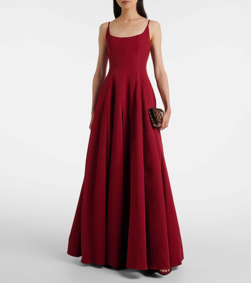 STAUD Joy pleated cotton-blend gown outlook