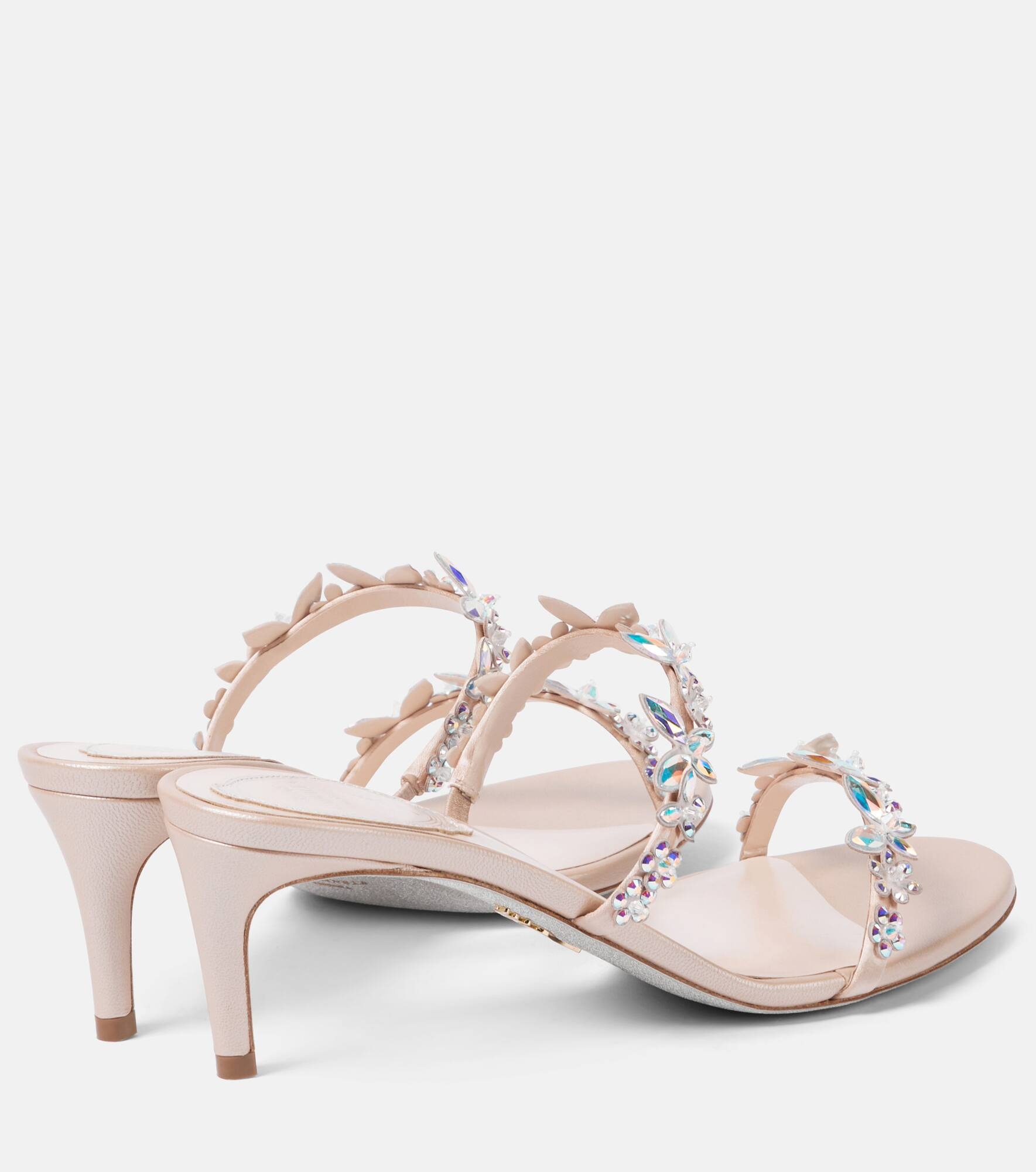 Eden Slider 60 embellished satin sandals - 2