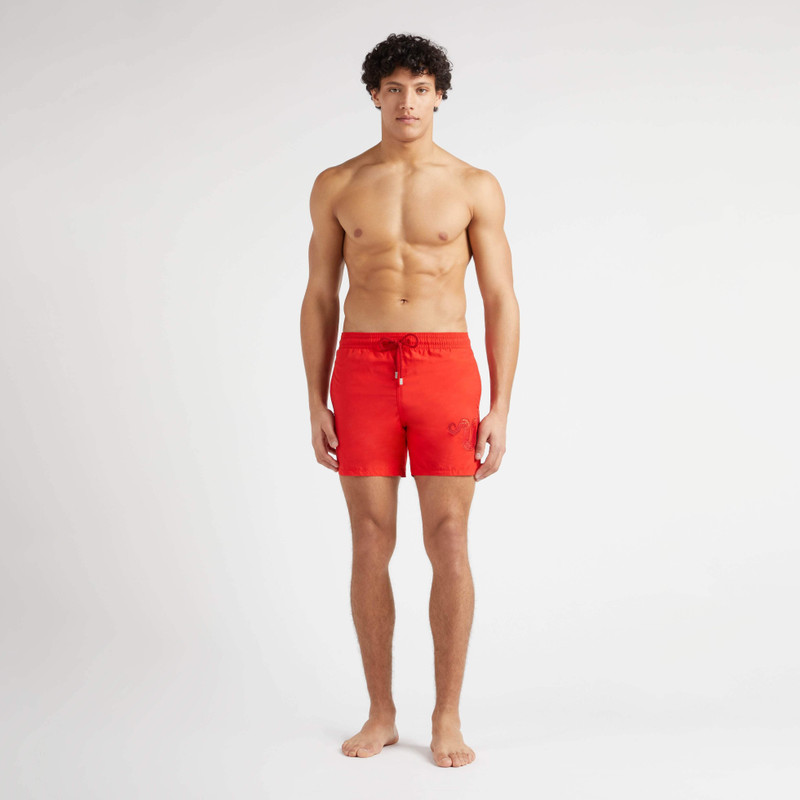 Vilebrequin Men Embroidered Swim Trunks The Year Of The Snake outlook