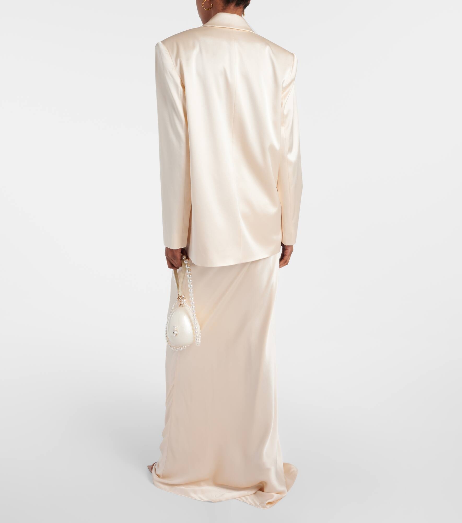 Oversized silk blazer - 3
