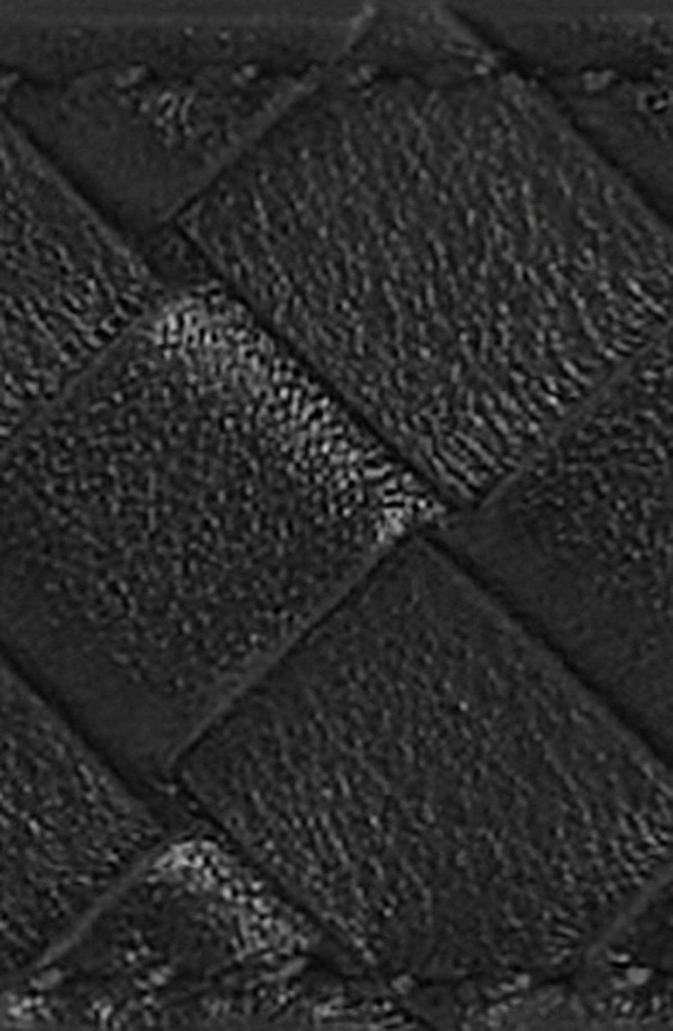 Bottega Veneta Cintura Intrecciato Leather Belt in 1019 Black-M Brass at Nordstrom - 4