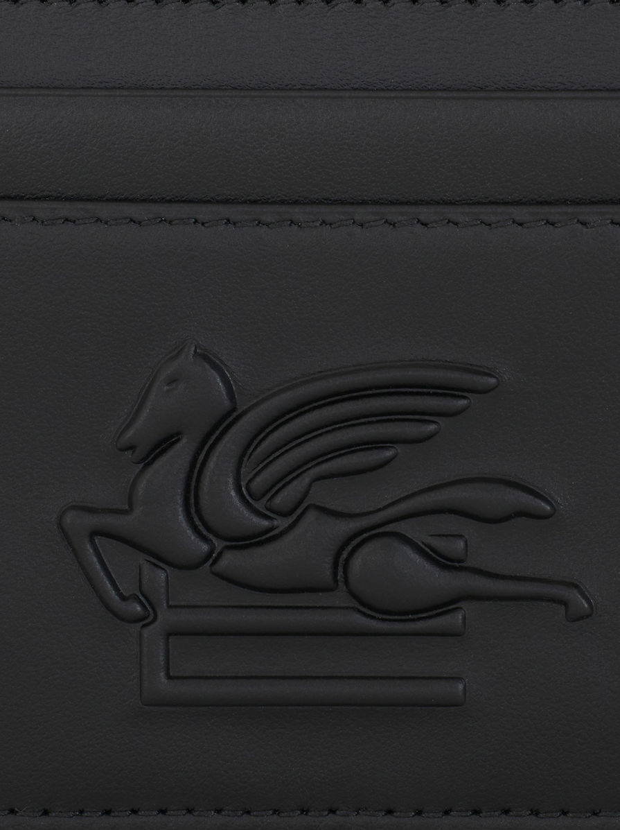 LEATHER CARD HOLDER WITH PEGASO - 3