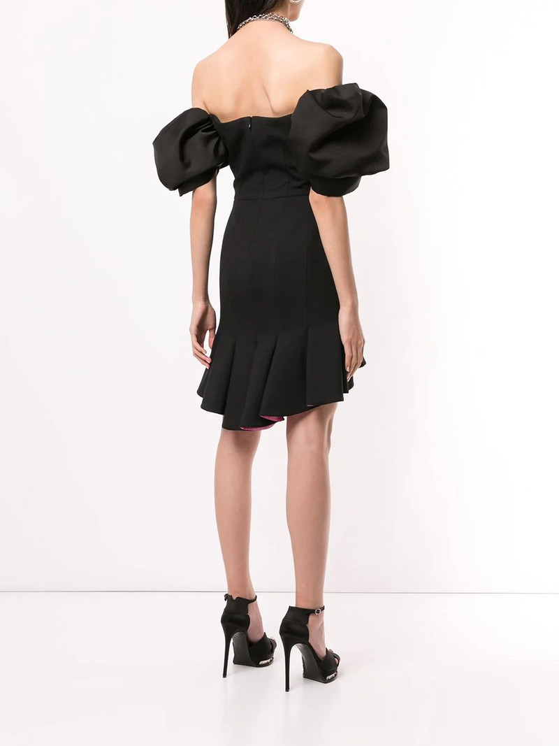 peplum hem off-shoulder 드레스 4