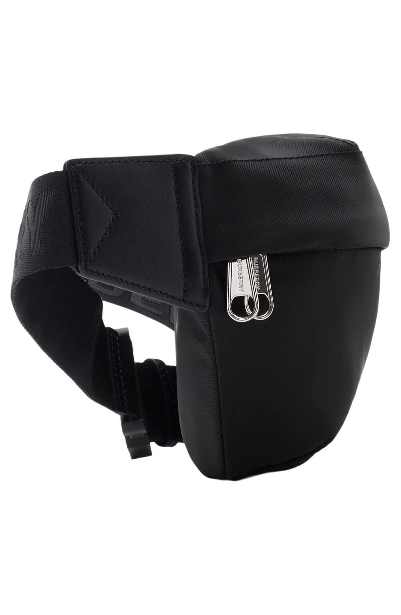 burberry Medium Sonny Logo Nylon Belt Bag in Black at Nordstrom - 6