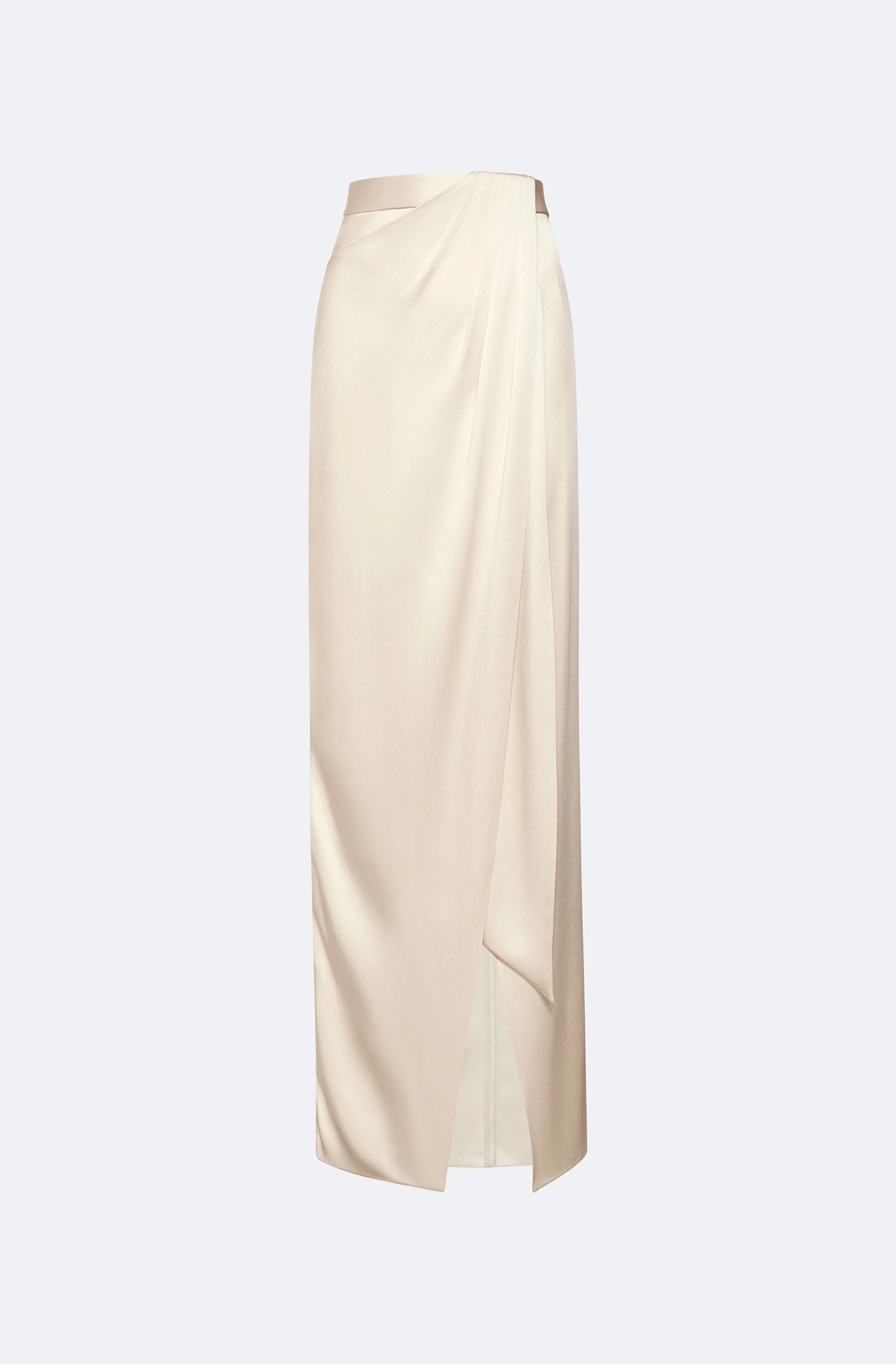 Satin Wrap Maxi Skirt - 1