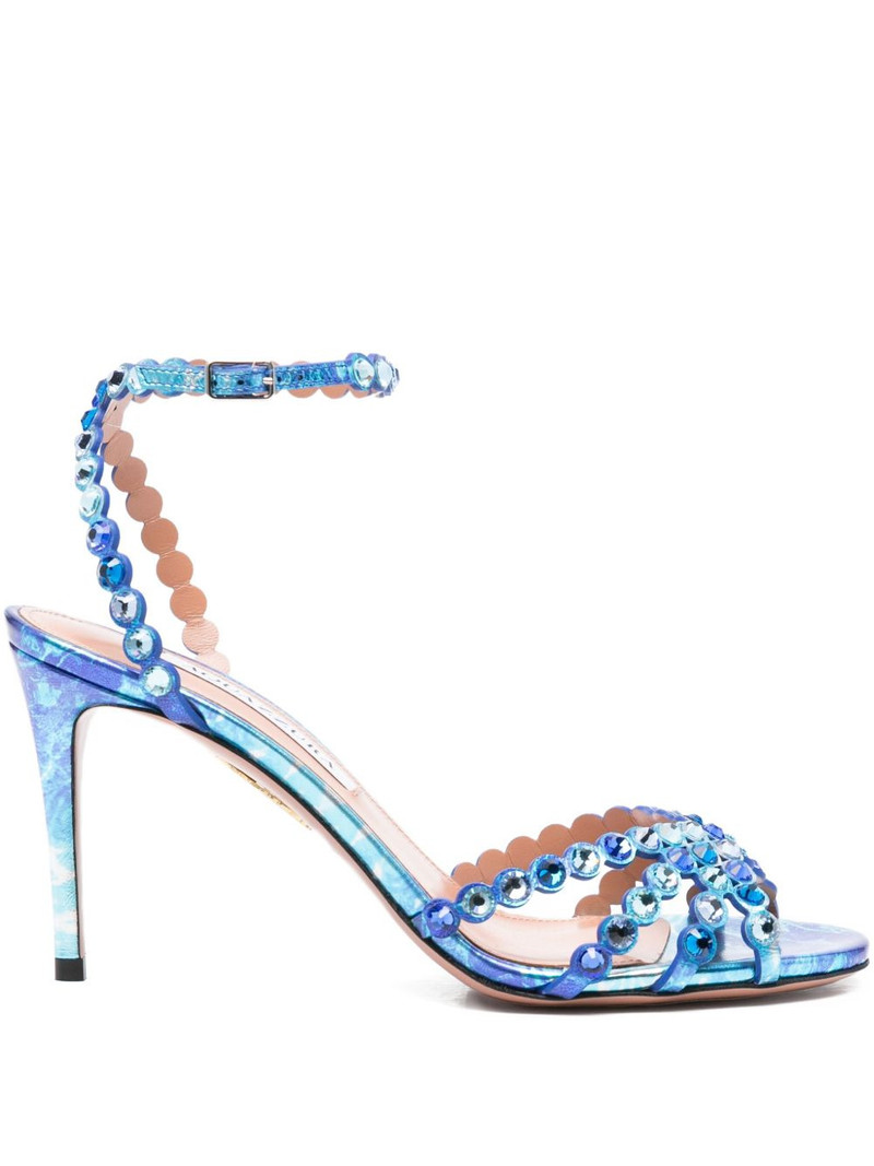 85 mm Tequila crystal-embellished stiletto sandals 1