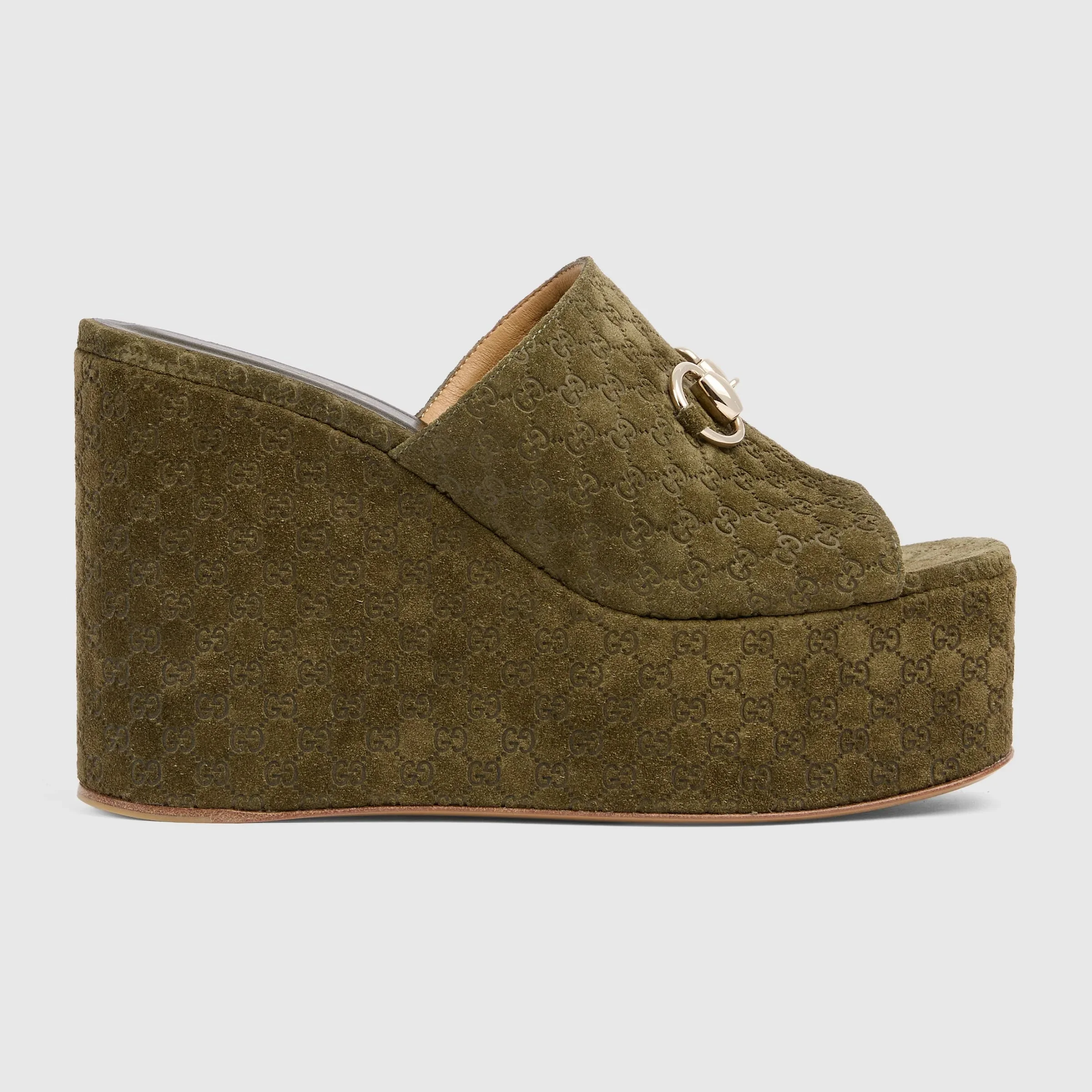 Gucci Horsebit GG Wedges - 1