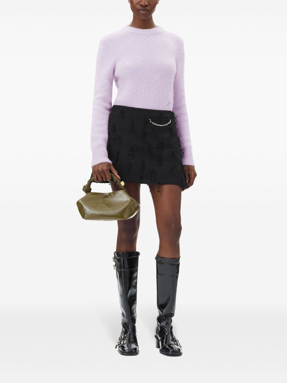brushed long sleeve jumper - 2