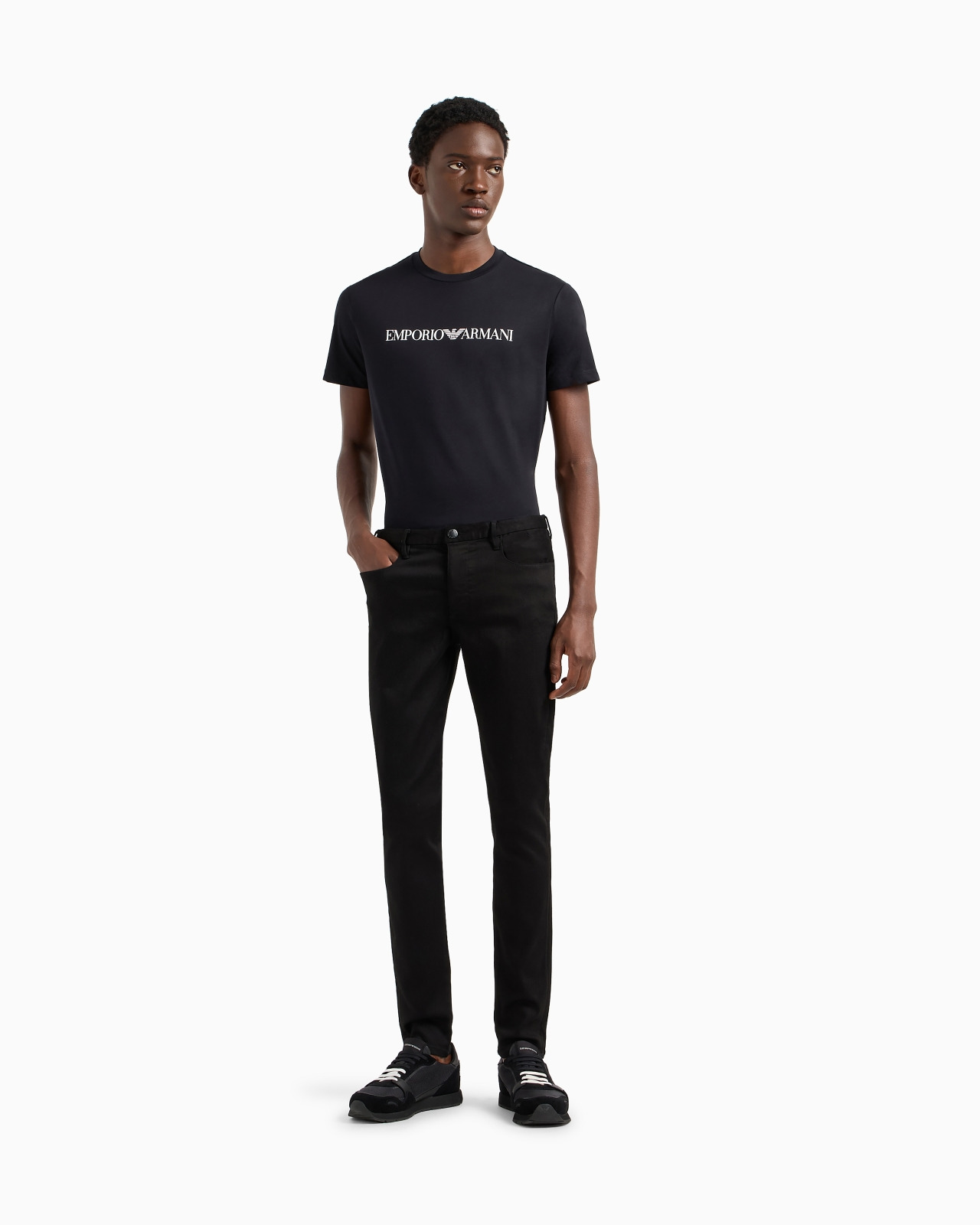Pima-jersey T-shirt with logo print - 2