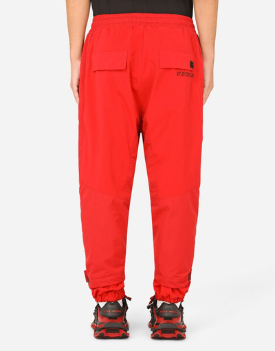 Dolce & Gabbana Nylon jogging pants with patch outlook