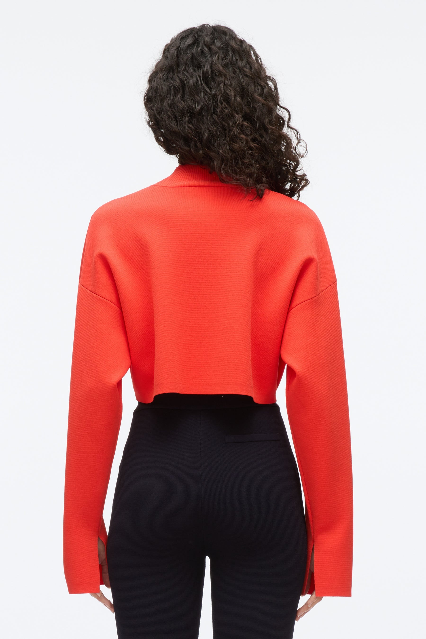 Compact Rib Cropped Turtle Neck - 5