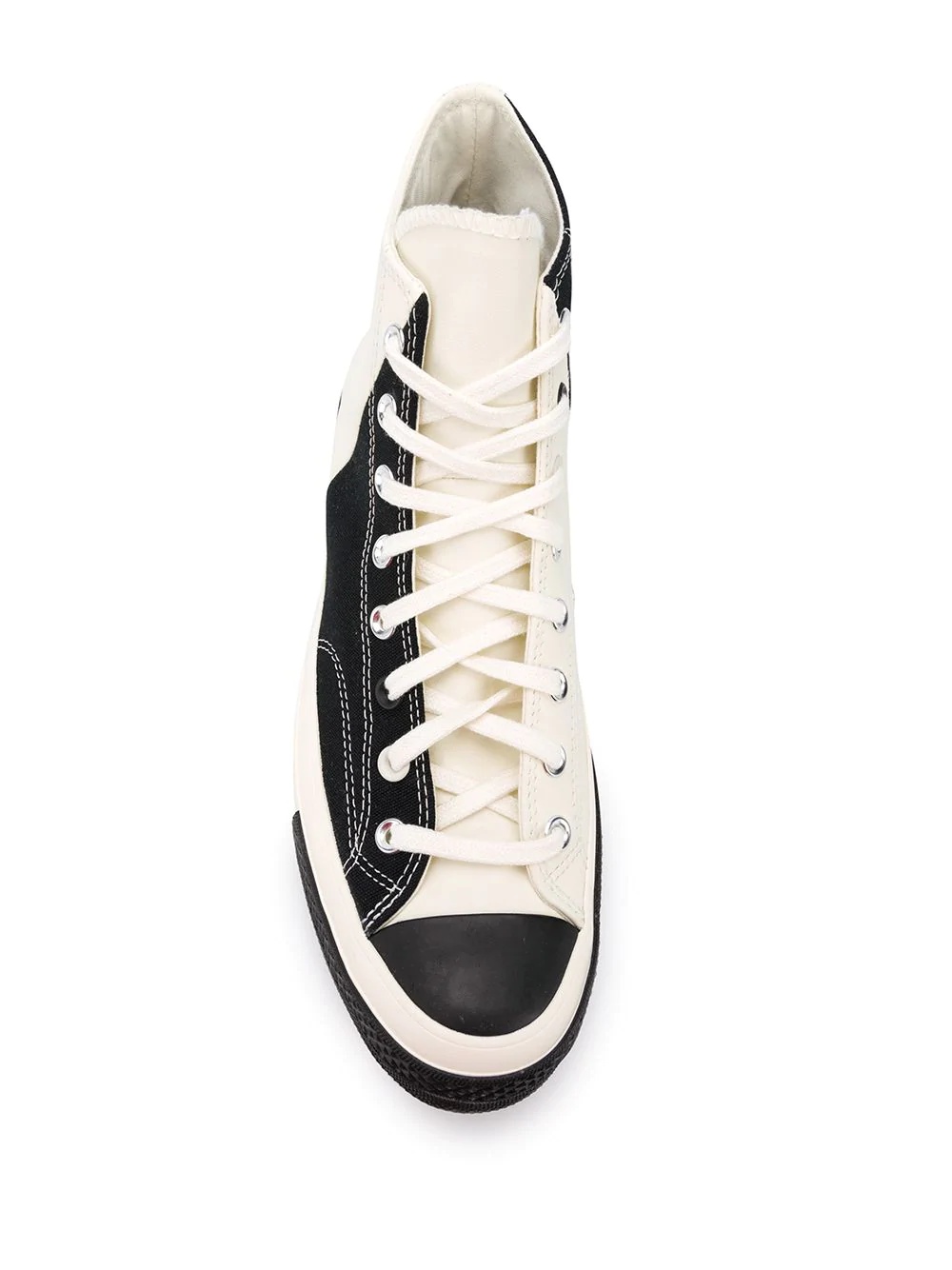 two-tone high-top trainers - 4