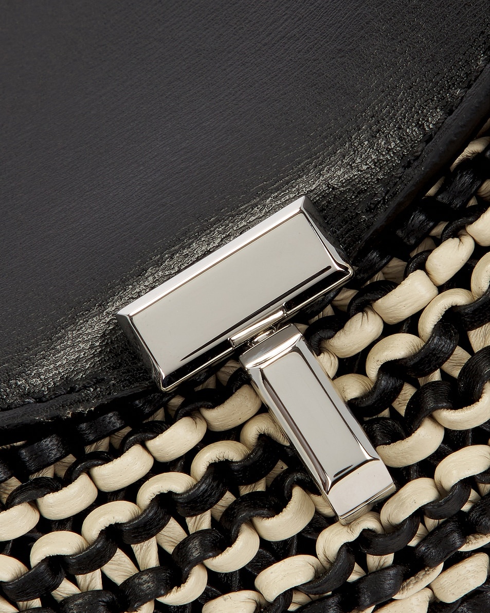 T-Lock Woven Leather Clutch - 6