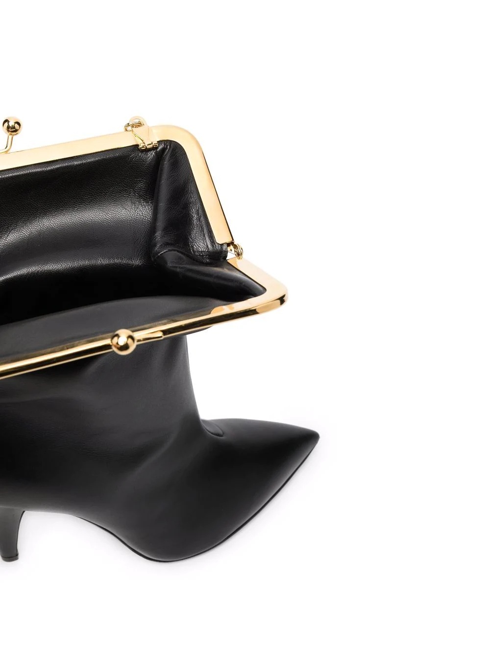 leather boot clutch bag - 6