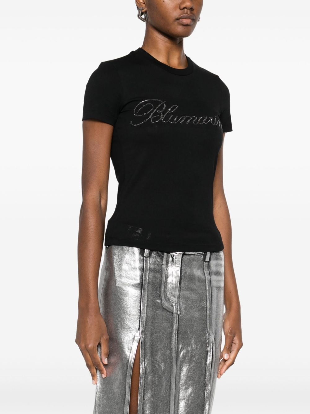 rhinestone-logo T-shirt - 3