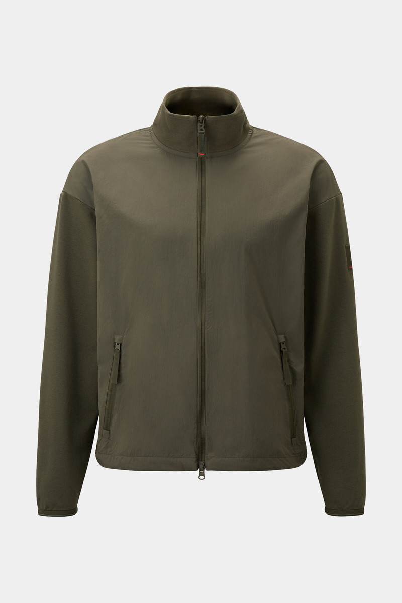 Brody jersey jacket in Olive green 1
