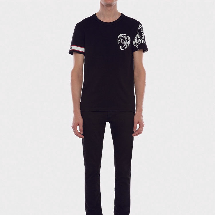Men's Alexander McQueen Short Sleeve Black 599566QOZ690901 - 3