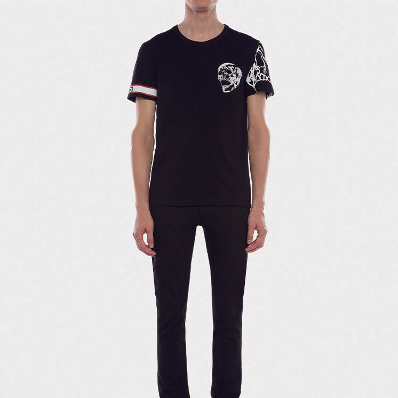 Men's Alexander McQueen Short Sleeve Black 599566QOZ690901 3