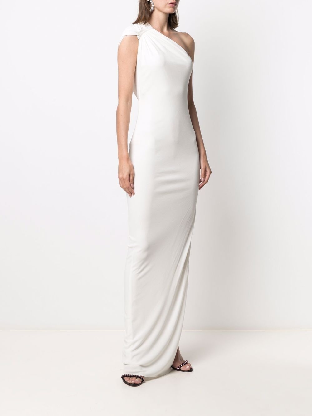 one-shoulder floor-length gown - 3