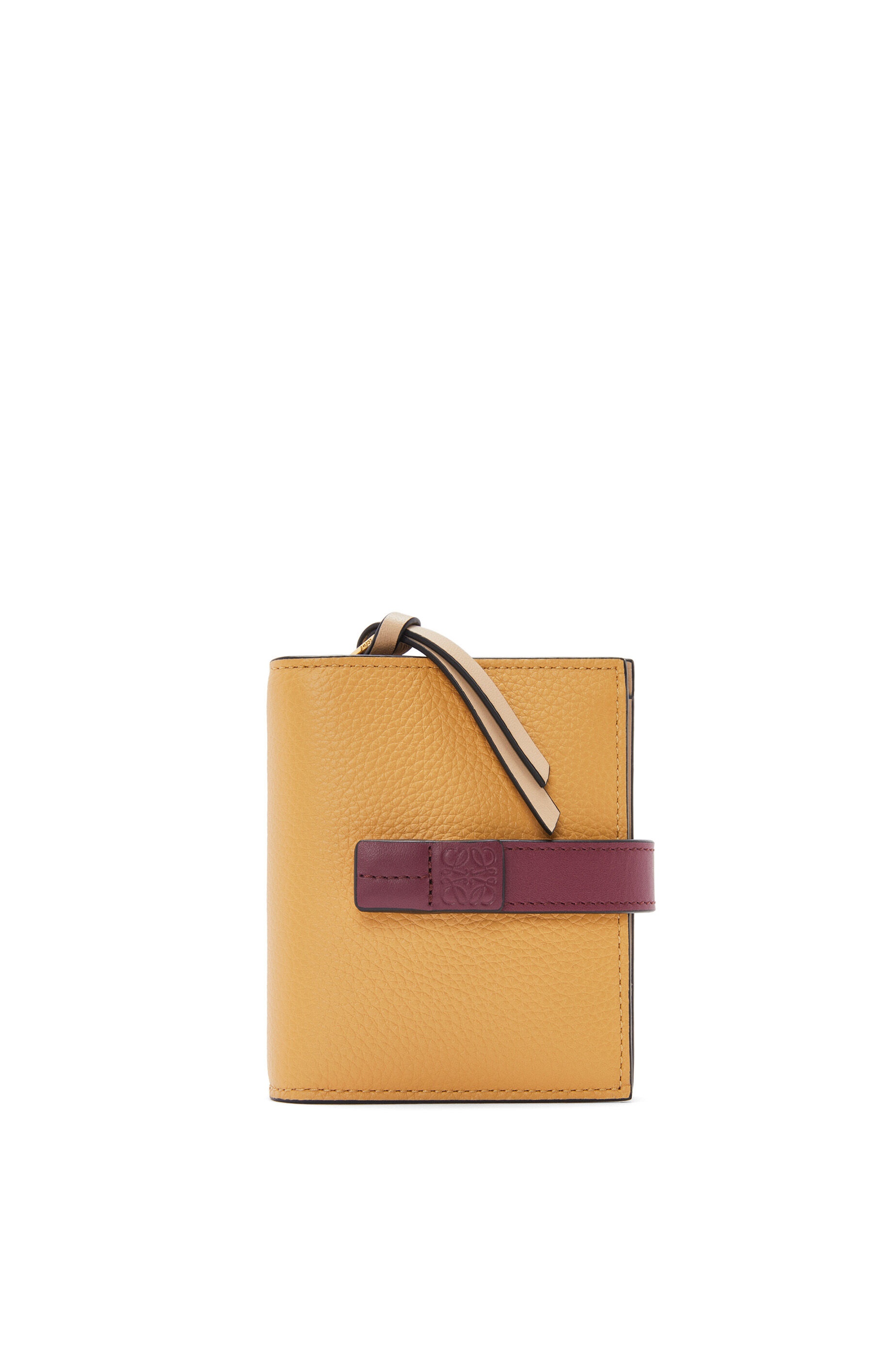 Compact zip wallet in soft grained calfskin - 1