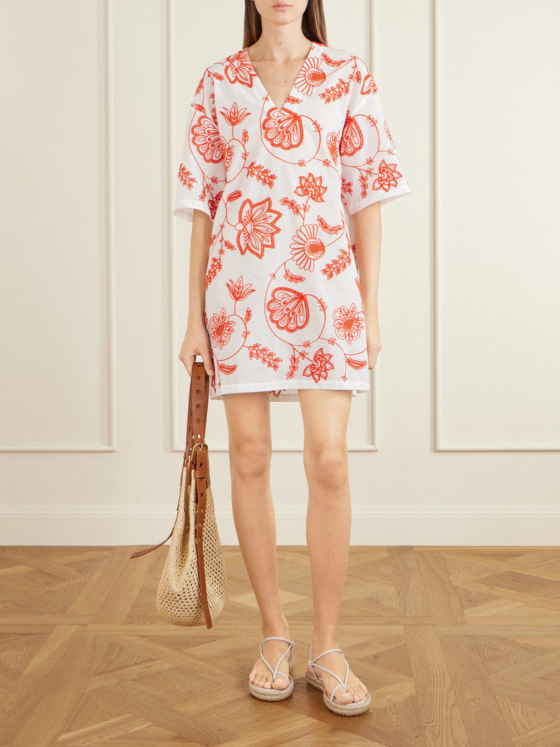 ERES Embroidered Cotton-blend Mini Dress outlook